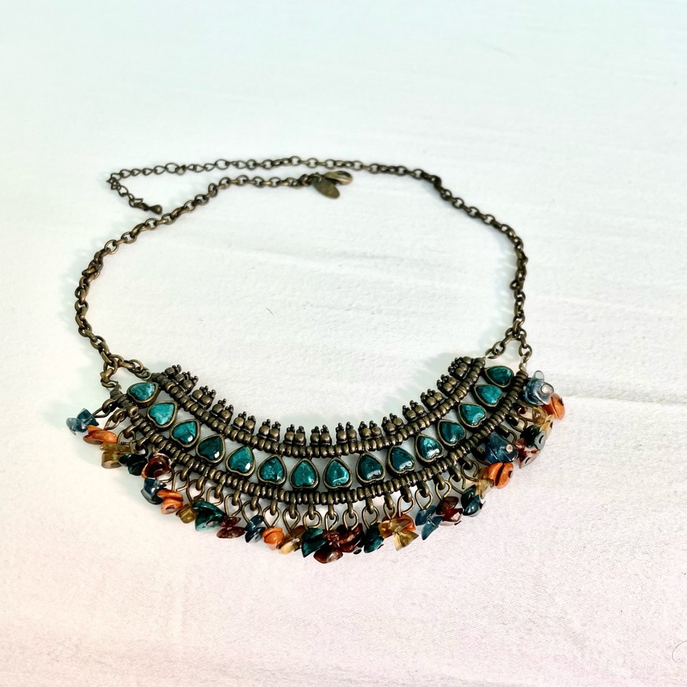 Green beaded necklace